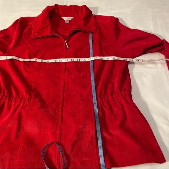 Christopher & Banks Women’s Lightweight Corduroy Jacket Zip Up Sz XL Colour Red - Picture 15 of 17